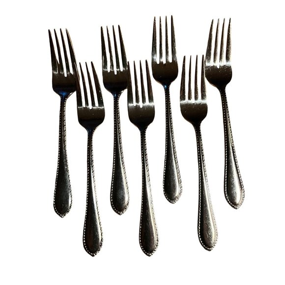 Reed & Barton RDS223 Stainless Salad Forks‎ Set/7 - Picture 1 of 4